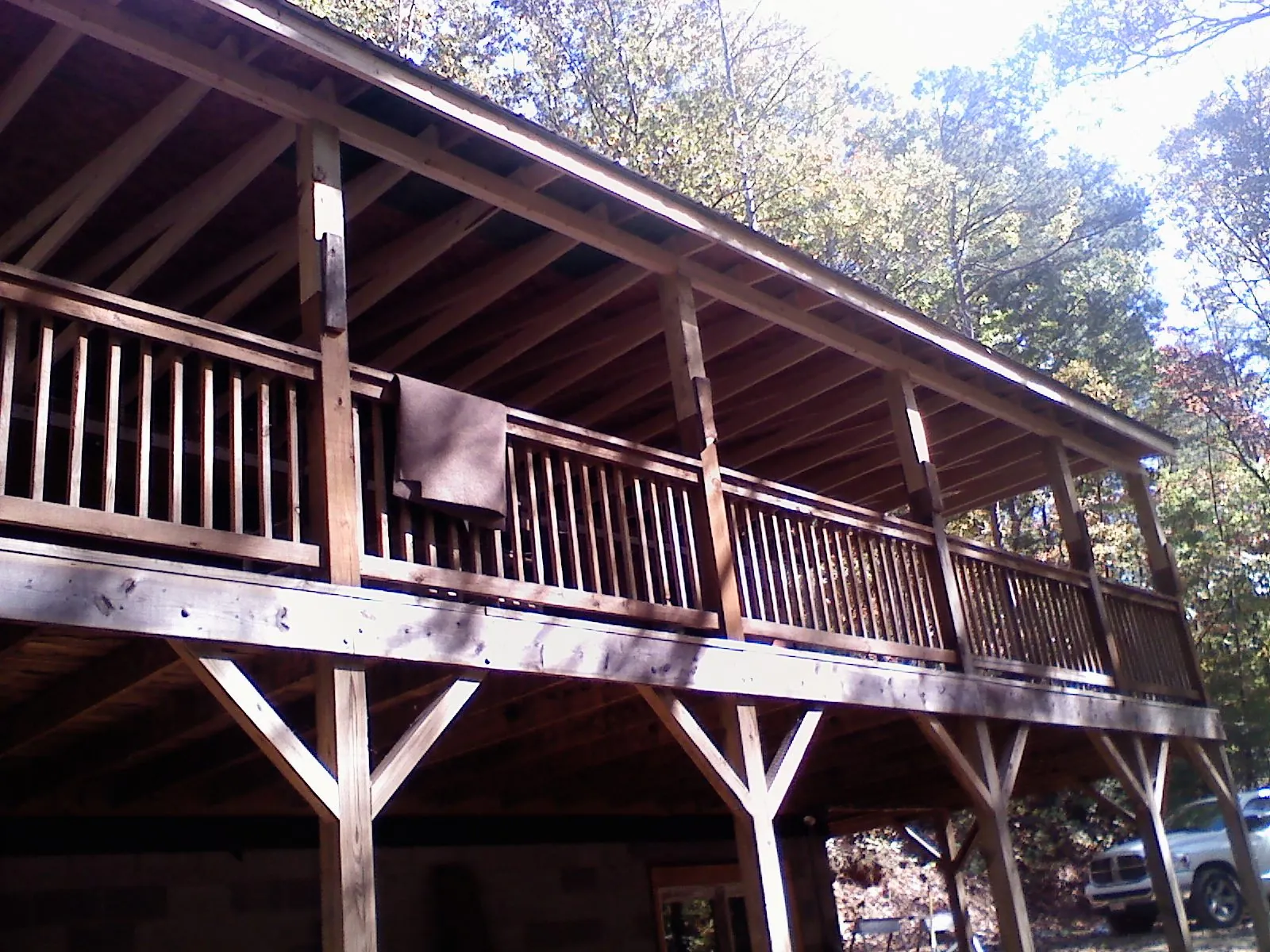 Timber framing under a new elevated porch and deck — Roof Leak Repair in Windom by Roofing Brothers